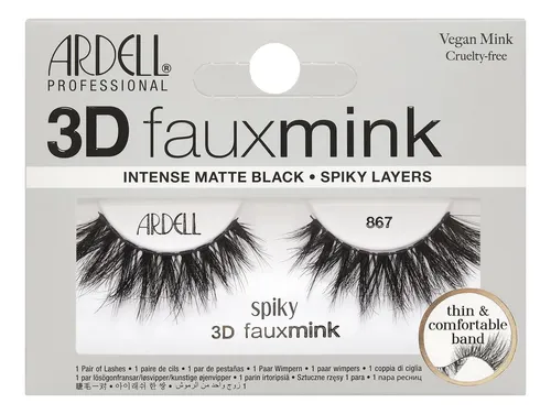 Pestañas Postizas Ardell 3d Faux Mink 867 Spiky Para Ojos