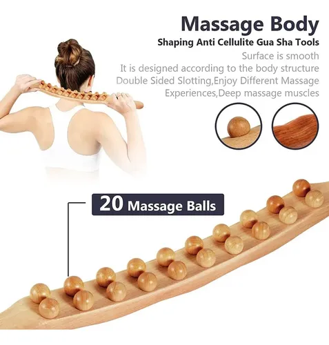 Kit De 8/20/31 Cuentas Gua Sha Bastón De Masaje Portátil