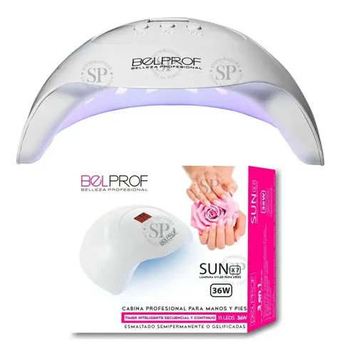 Cabina Uv Led Belprof Sun X7 36w Esmaltado Semipermanente