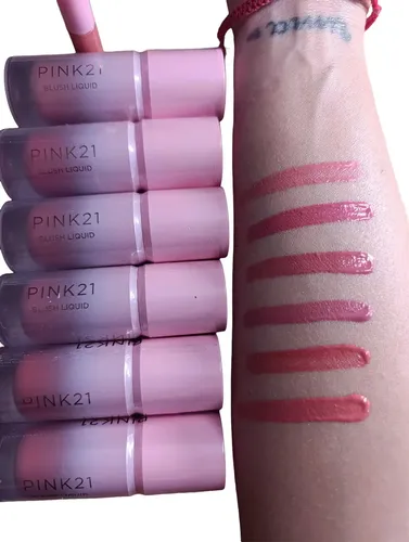 Rubor Líquido Blush Matte Multiuso Para Rostro Labios Pink21 Tono del maquillaje Tono 5