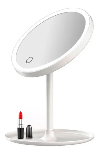 Espejo Doble Aumento 360° Luz Led Maquillaje Carga Usb
