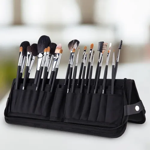 F` Professional Makeup Brush Organizer Bag, .