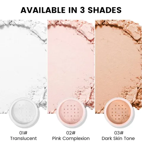 Polvo Suelto Fijador Para Rostro Rosa Control De Aceite 8g