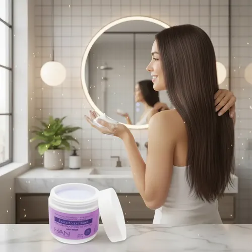 Baño De Crema Han Keratina Y Oro De Argan Anti Frizz 200g