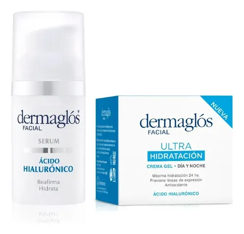 Kit Facial Dermaglós Serum + Crema Gel Ultra Hidratacion