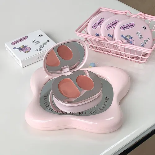3 Piezas Rubor Crema Dos Colores Paleta Iluminador Contorno