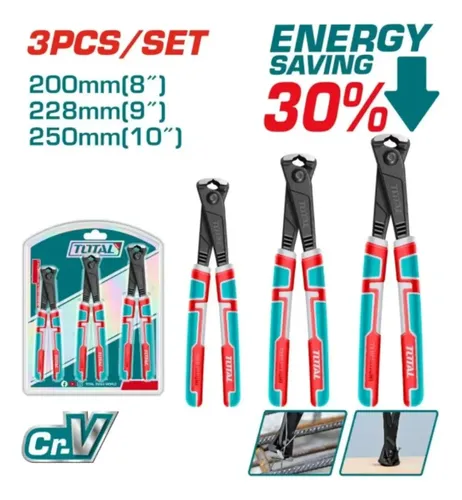 Set De Pinzas Tenaza 3pcs 8 / 9 / 10 Inch Cr-v / – Tht2rk231