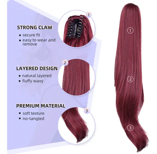 Extensión De Cola De Caballo Shulashop Para Cabello Sintétic