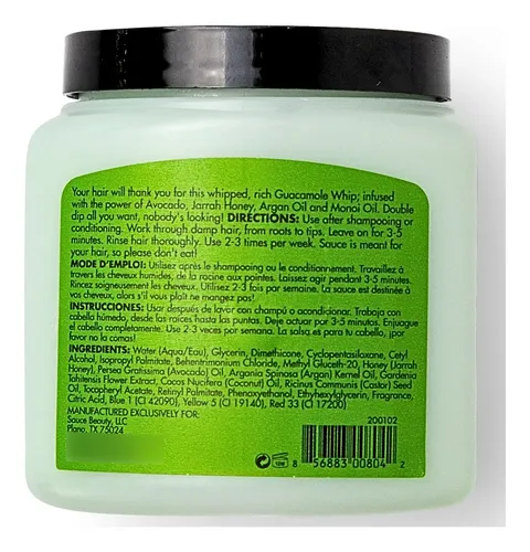 Mascarilla Capilar Sauce Beauty Guacamole Whip 360 Ml Para C
