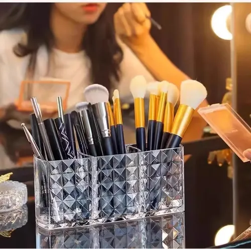 Organizador De Brochas De Maquillaje De Plástico Con Forma D