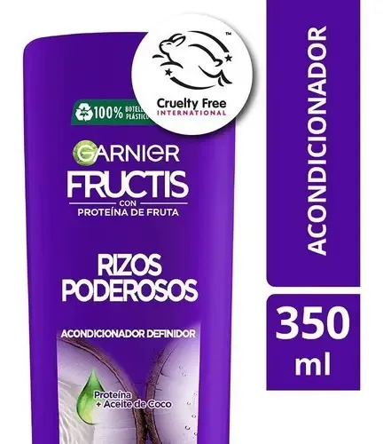 Acondicionador Garnier Fructis Rizos Poderosos 350 Ml