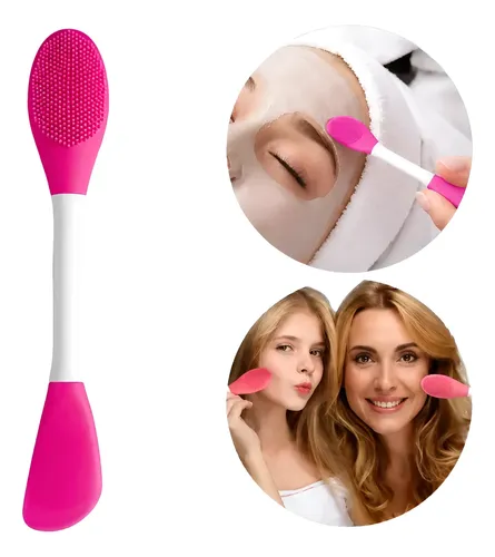 Espátula Doble De Silicona Para Mascarilla Con Limpiador