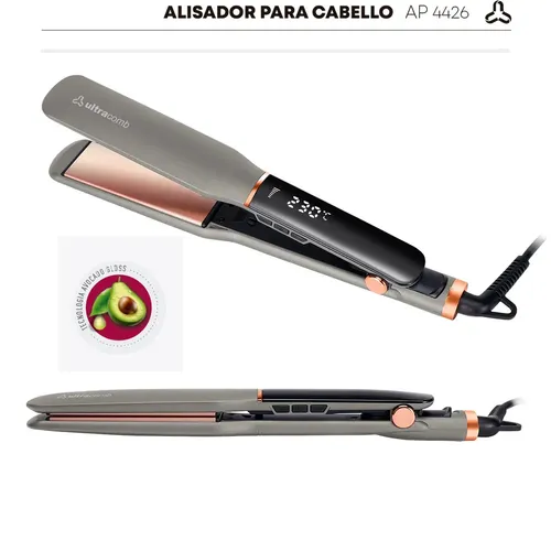 Planchita De Pelo Ultracomb Ap-4426 Ultra Wide Placas Anchas Cobre