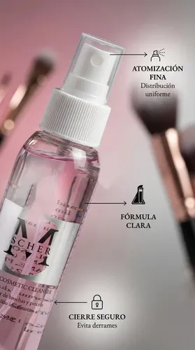 Limpiador Instantáneo Brochas Y Pinceles Spray Secado Rápido Rosa