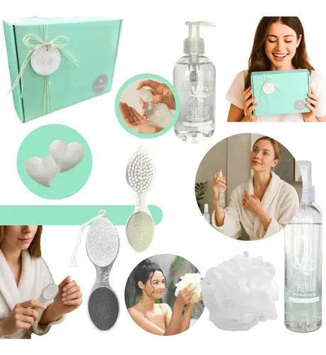 Kit Baño Cepillo Esponja Jabones Perfumina Aroma Jazmín R34