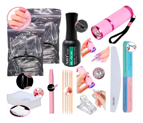 Kit Tips Soft Gel Paris Night X100 Kapping Gel Lampara Uvled