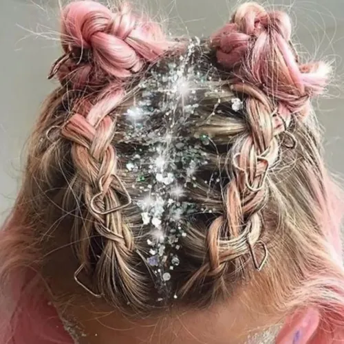 Gel Para Cabello Glitter Pelo Brillos Color Blanco Look Glow