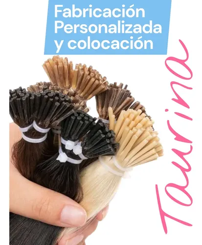 Extensiones I Tips Mechas De Cabello Natural 50cm X 20 Unid Color Castaño