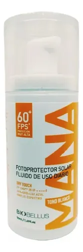Protector Solar Fluido Tono Blanco Toque Seco 50ml Biobellus