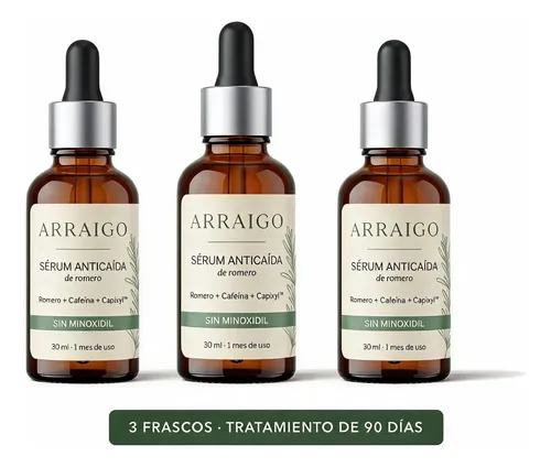3 Serum Capilar Anticaida Arraigo Romero Cafeina 30ml