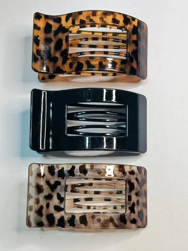Set X3 Ganchos Carey Grandes Broches Para Pelo