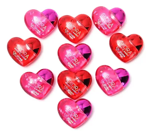 Lip Gloss Brillo Labial Corazon Tono Rojo Y Rosa Glow Vibes