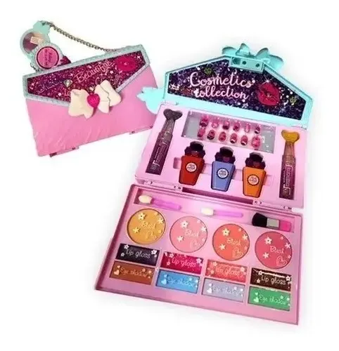 Set De Maquillaje Infantil Juguete Cartera Premium Poppi