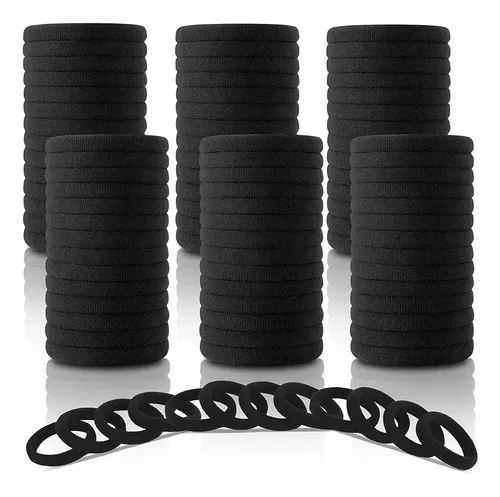 Corbatas De Pelo Negras Para Mujeres Y Niñas, 120 Unidades