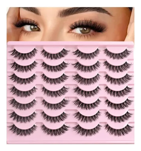 Pestañas Postizas Wispy Cat Eye Qunety 8-14 Mm 14 Pares