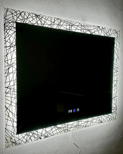 Espejo Baño 70×90 Led Fría Antiempaño, Reloj Y Temperatura