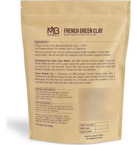 Arcilla Verde Francesa Mb Herbals 100 G