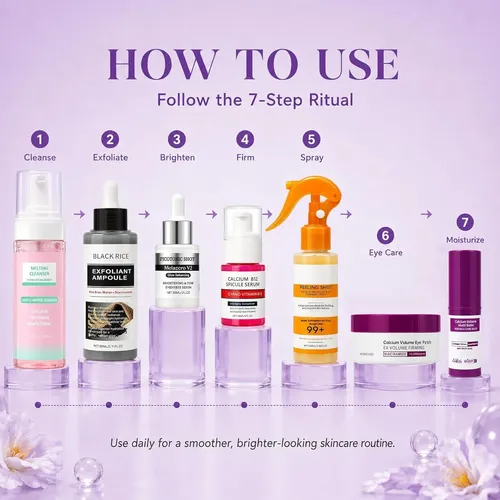 Set De Cuidado Facial Elarenne: Limpiador, Sueros, Bálsamo