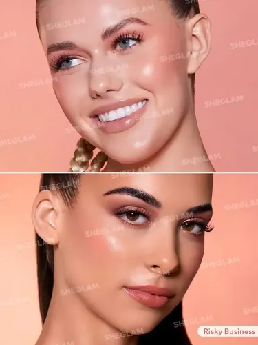 Sheglam Color Bloom Dayglow Liquid Blush Shimmer Finish Tono del maquillaje Risky Bussines