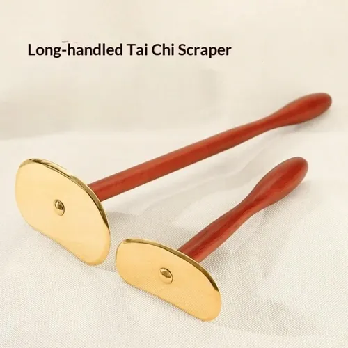 Tabla Gua Sha De Bronce Con Mango Largo Para Masajes