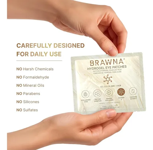 Mascarilla Hidrogel Brawna Con Vitamina C Y Cafeína
