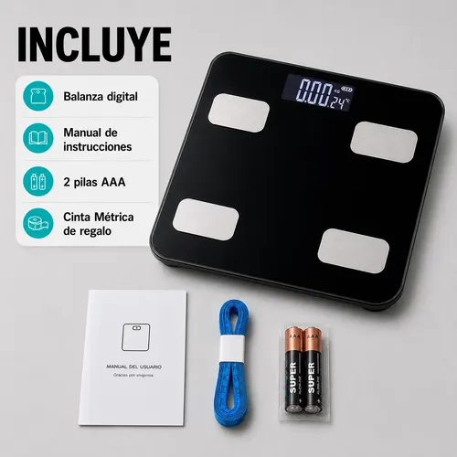 Balanza Digital Personal Inteligente Bluetooth Hasta 180kg