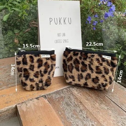 Neceser De Maquillaje De Felpa Con Cierre Y Diseño A La Moda