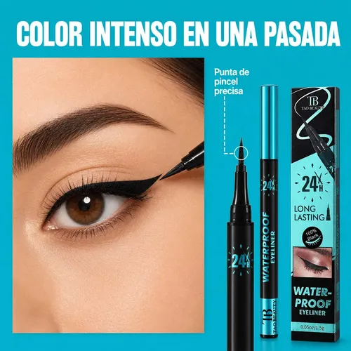 Delineador De Ojos Waterproof Larga Duración 24 Horas