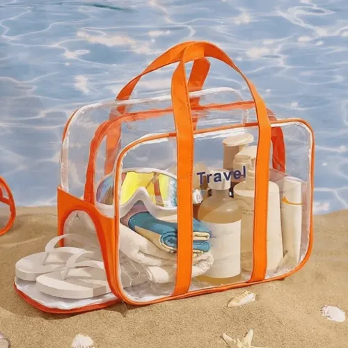 Neceser Transparente De Maquillaje Y Fitness Ligero