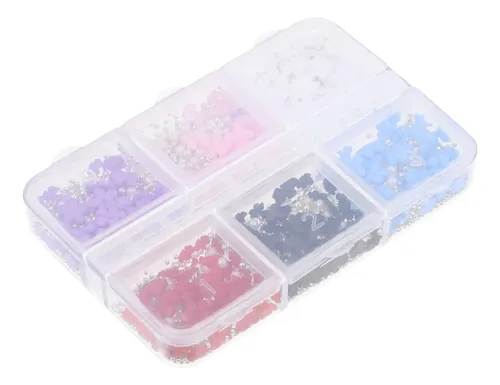 1 Caja De Encantos Para Uñas 3d Flores Decorativas