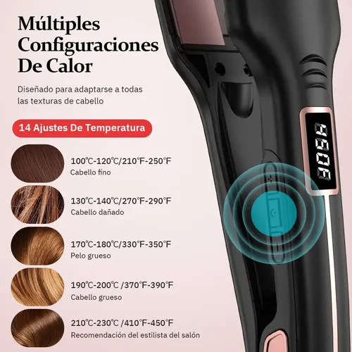 Plancha De Cabello Infrarrojos Profesional Alaciadora C/ Lcd