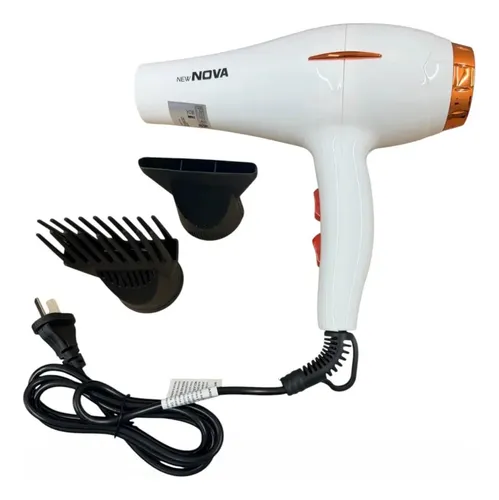 Secador De Pelo New Nova Frio Calor Difusor Y Boquilla 2 Vel