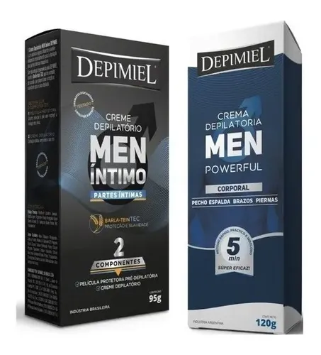 Kit Depilatorio Depimiel Crema Hombre Corporal + Intima Full