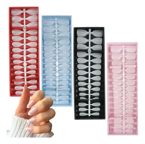 Tips Sistema Press On Soft Gel Caja X240pcs Uñas Profesional Color N4