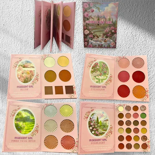 Kit De Maquillaje Profesional Libro Sombras+brocha+limpiador