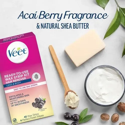 Ceras Frías Veet Para Piernas Y Cuerpo 40 Unidades