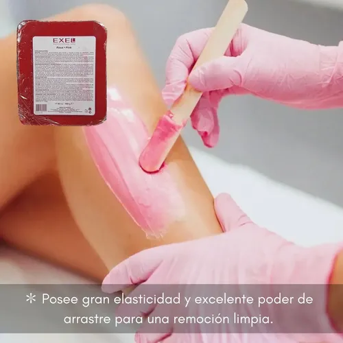Cera Rosa Depilatoria Profesional Exel Piel Sensible 1000g