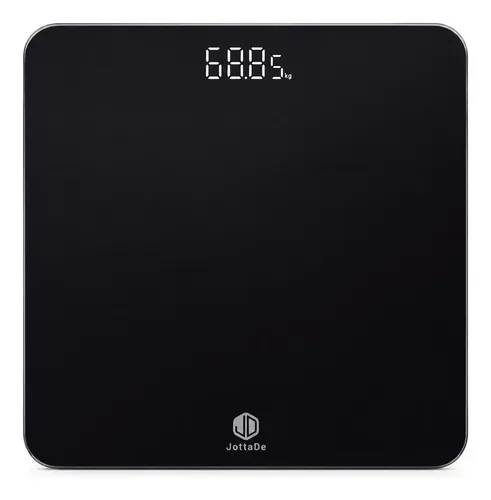 Balanza Digital Alta Precisión Personal 180kg Vidrio Templado LED Color Negro JD EB3483