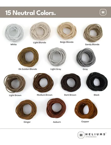 Cintas Elásticas Con Helio Para Cabello Fino De 2 Mm, Color
