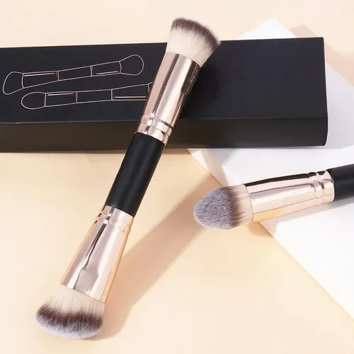 Brocha Doble Para Base Y Corrector De Maquillaje